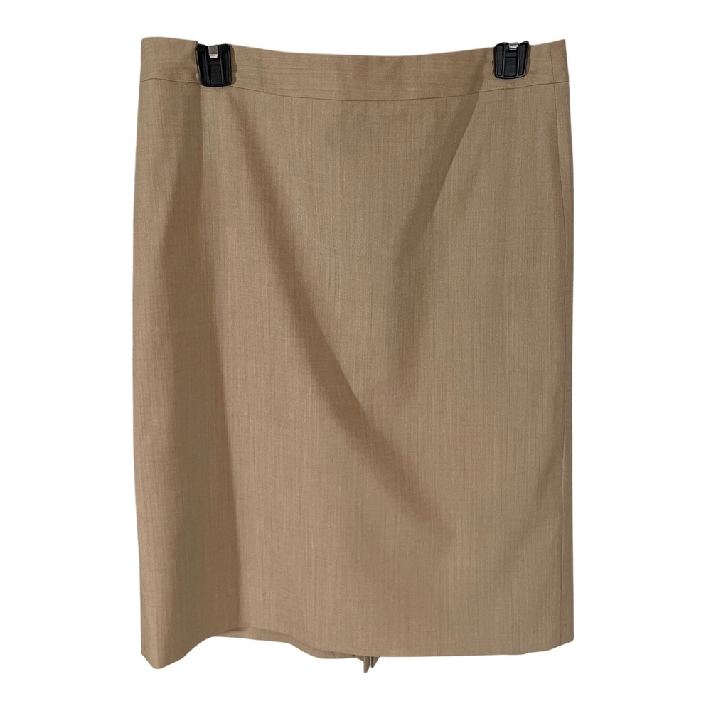 Banana Republic Tan Wool Blend Stretch Pencil Skirt Size 8 Professional Office